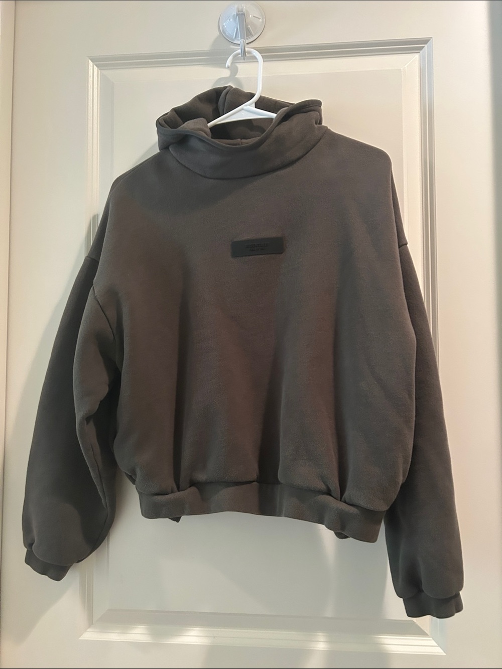 Essentials Fear of God double rubber logo Sweatshirt Hoodie pockets size 14/16